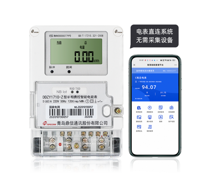 青島鼎信DDZY1710-Z型NB通訊智能電能表
